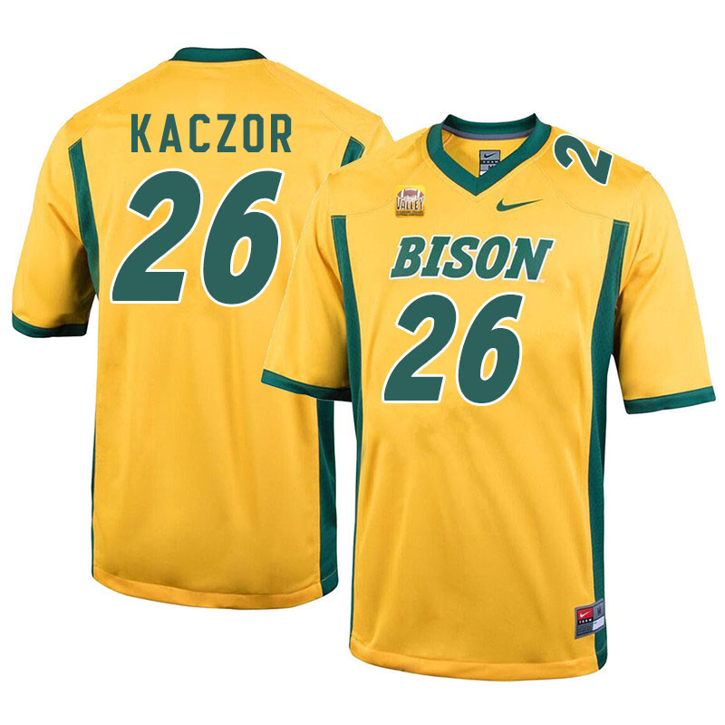 Men #26 James Kaczor North Dakota State Bison College Football Jerseys Sale-Yellow - Click Image to Close